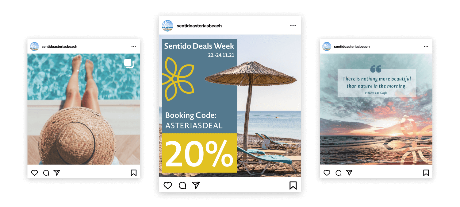 VUCX Sentido Asterias Beach Social Media Grid 2