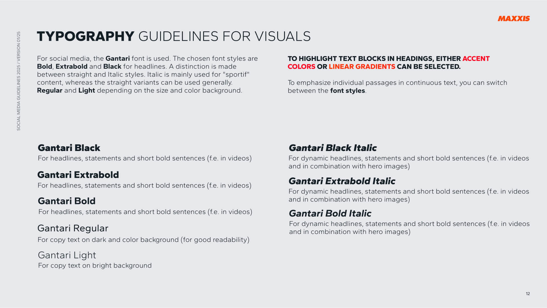 Maxxis Digital Styleguide