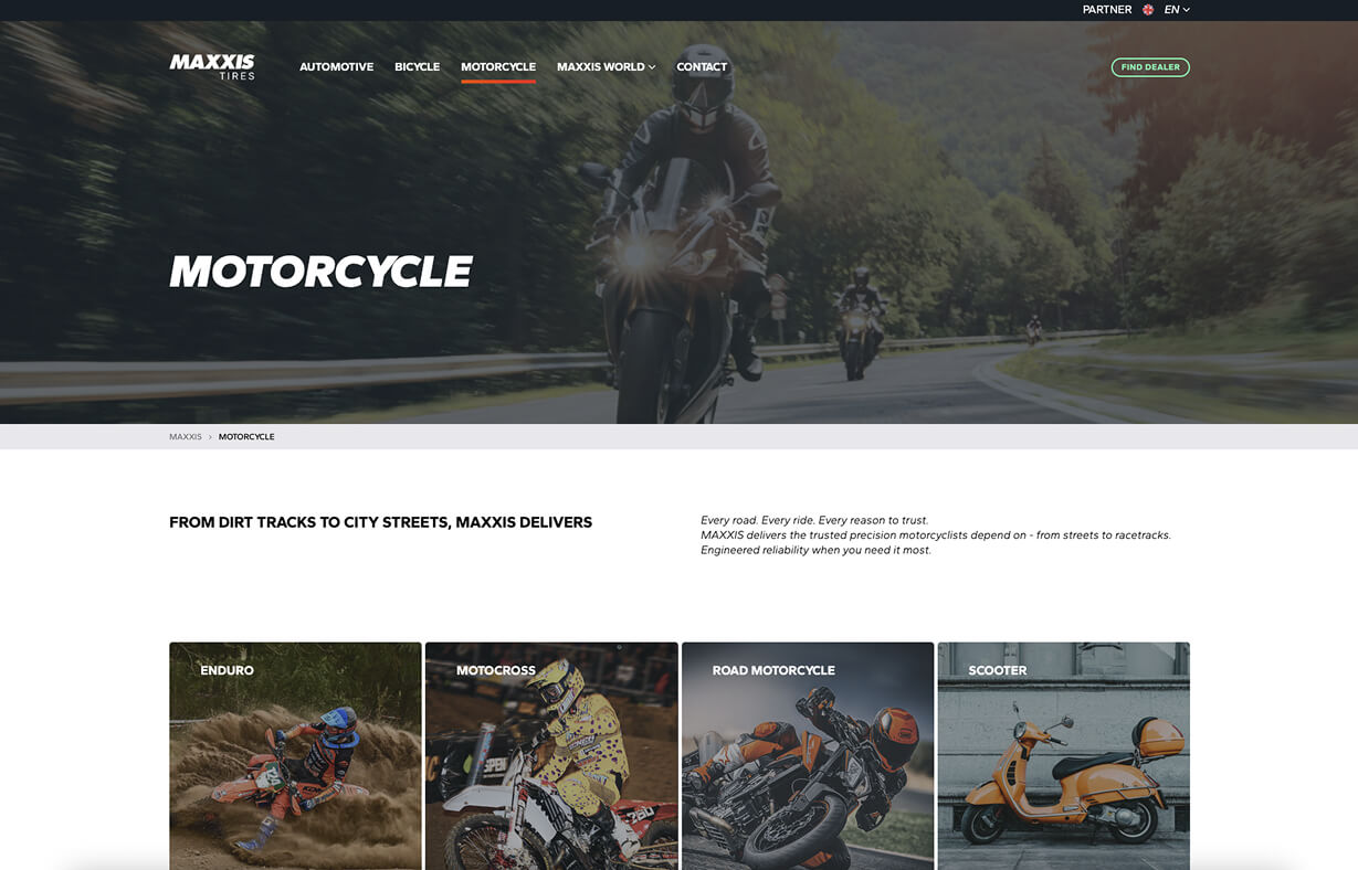 Maxxis Tires Website