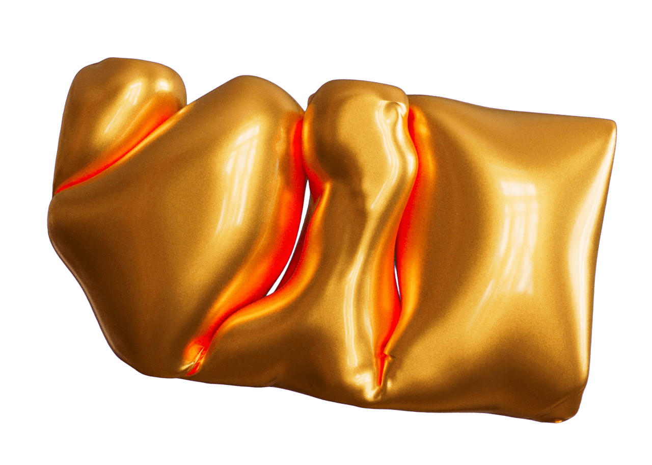 Inflated gold foil