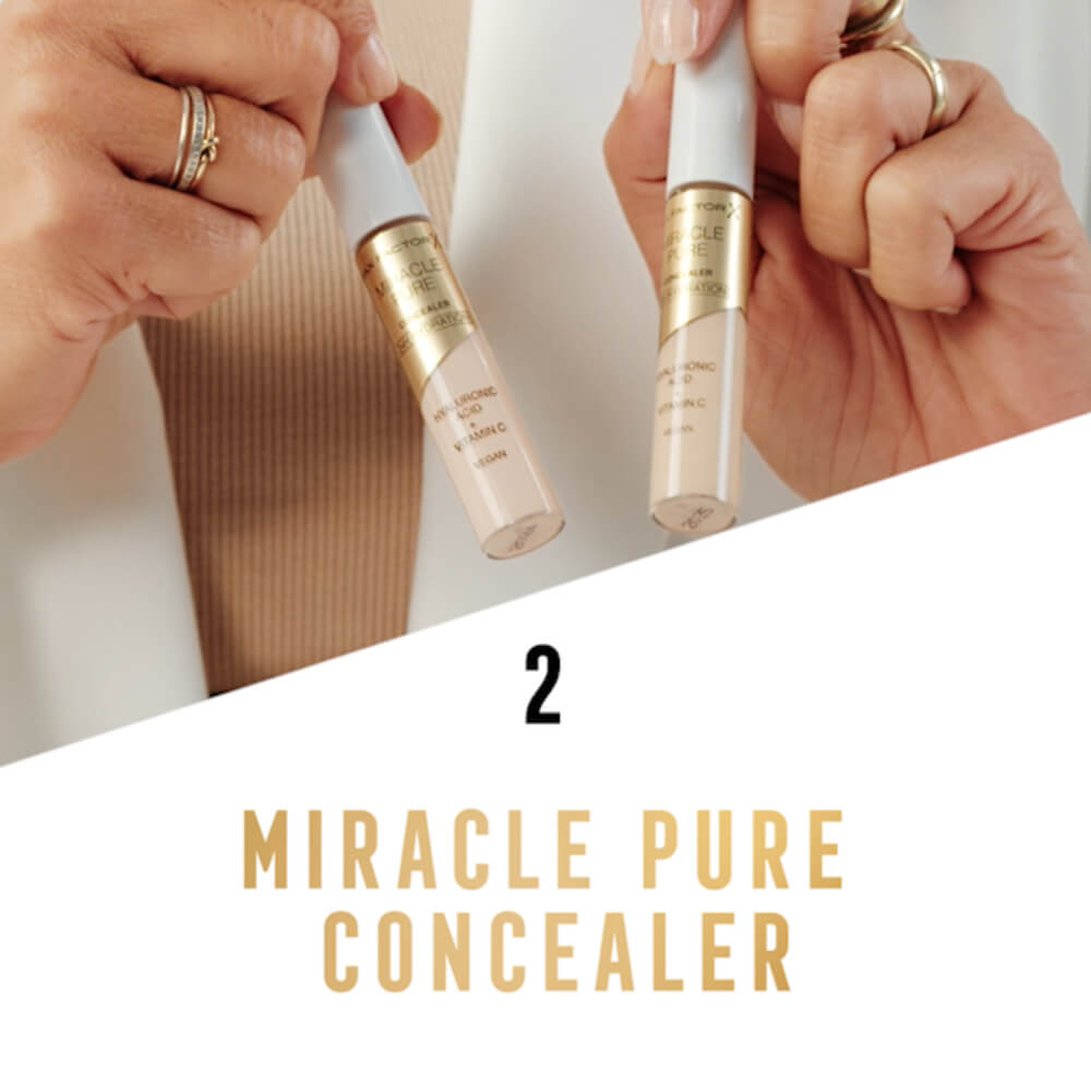 Concealer product presentation with typography