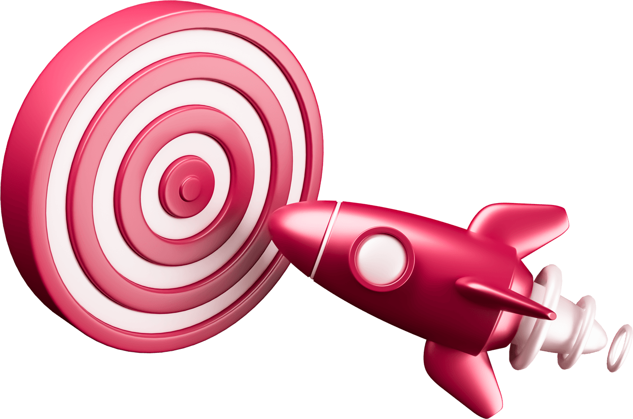 Rocket lunch with bullseye arrow media consulting key visual